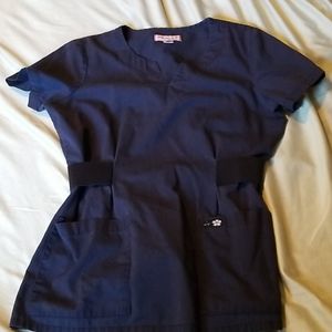 Koi navy scrub top
